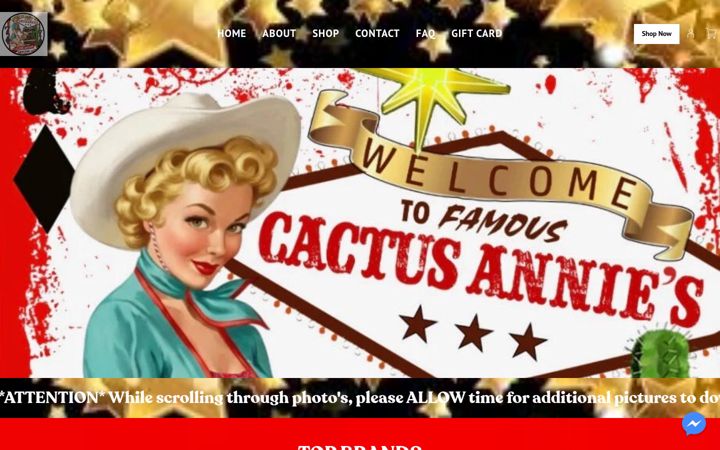 Screenshot of cactusannies.com