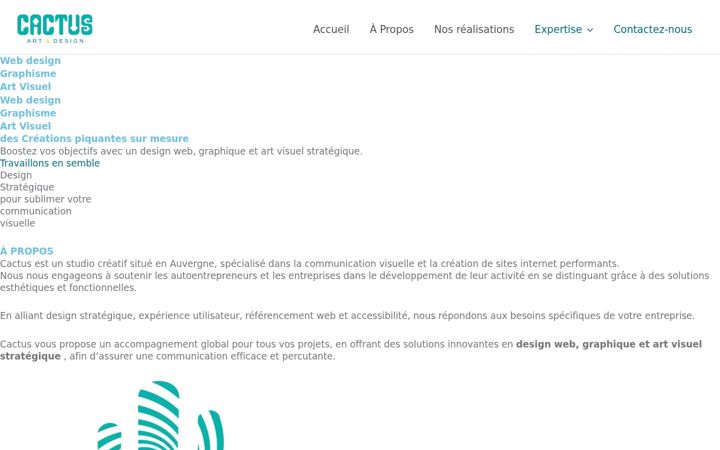 Screenshot of cactusartdesign.fr