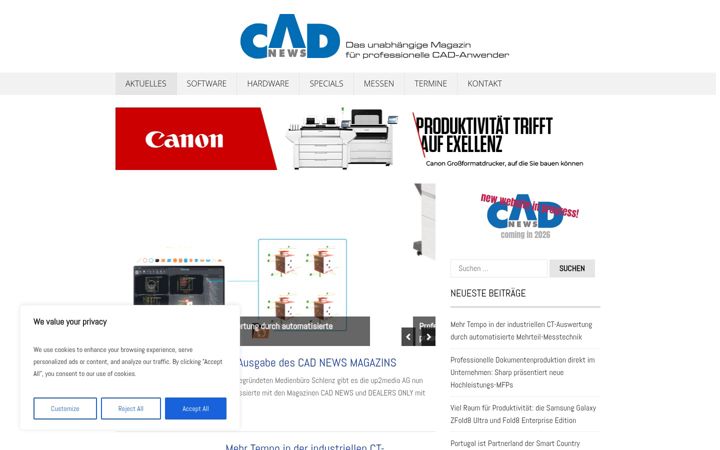 Capture d'écran de cad-news.de