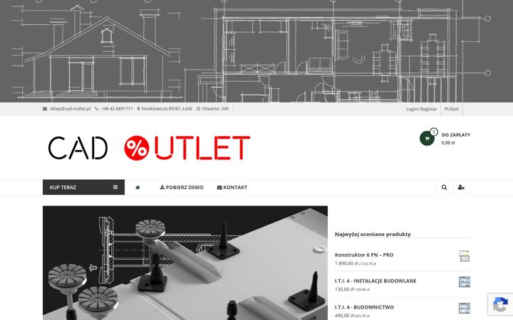 Screenshot ta' cad-outlet.pl