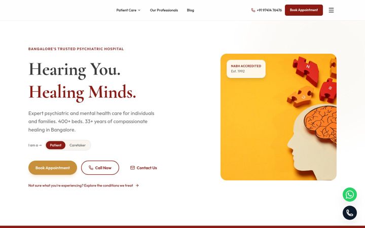 Screenshot of cadabamshospitals.com