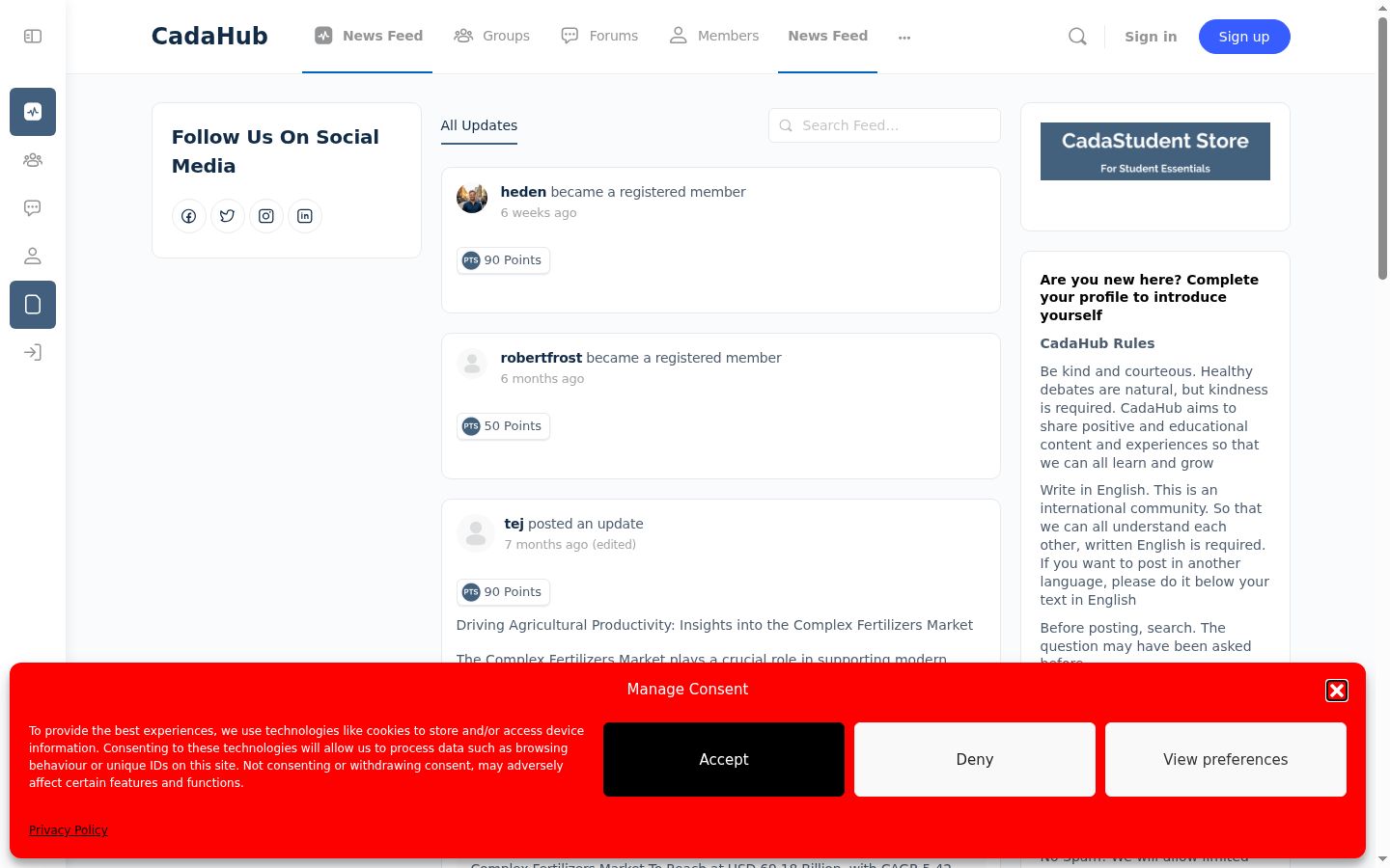 Sutikimo reklamjuostės, rodytos prieš bet kokią sąveiką, ekrano kopija