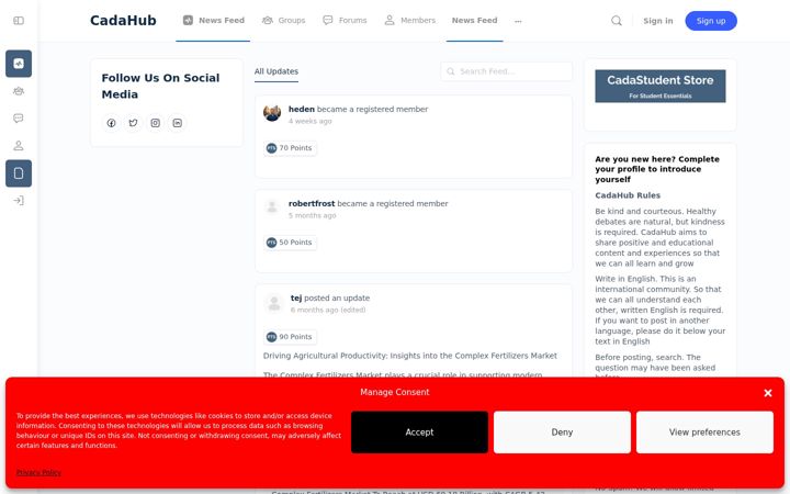 Screenshot of cadahub.com