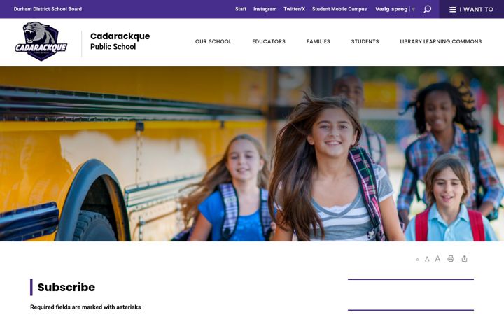 Capture d'écran de cadarackque-subscribe.ddsb.ca