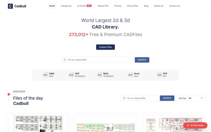 Screenshot of cadbull.com