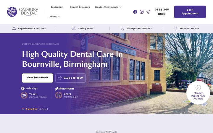 Screenshot of cadburydental.co.uk