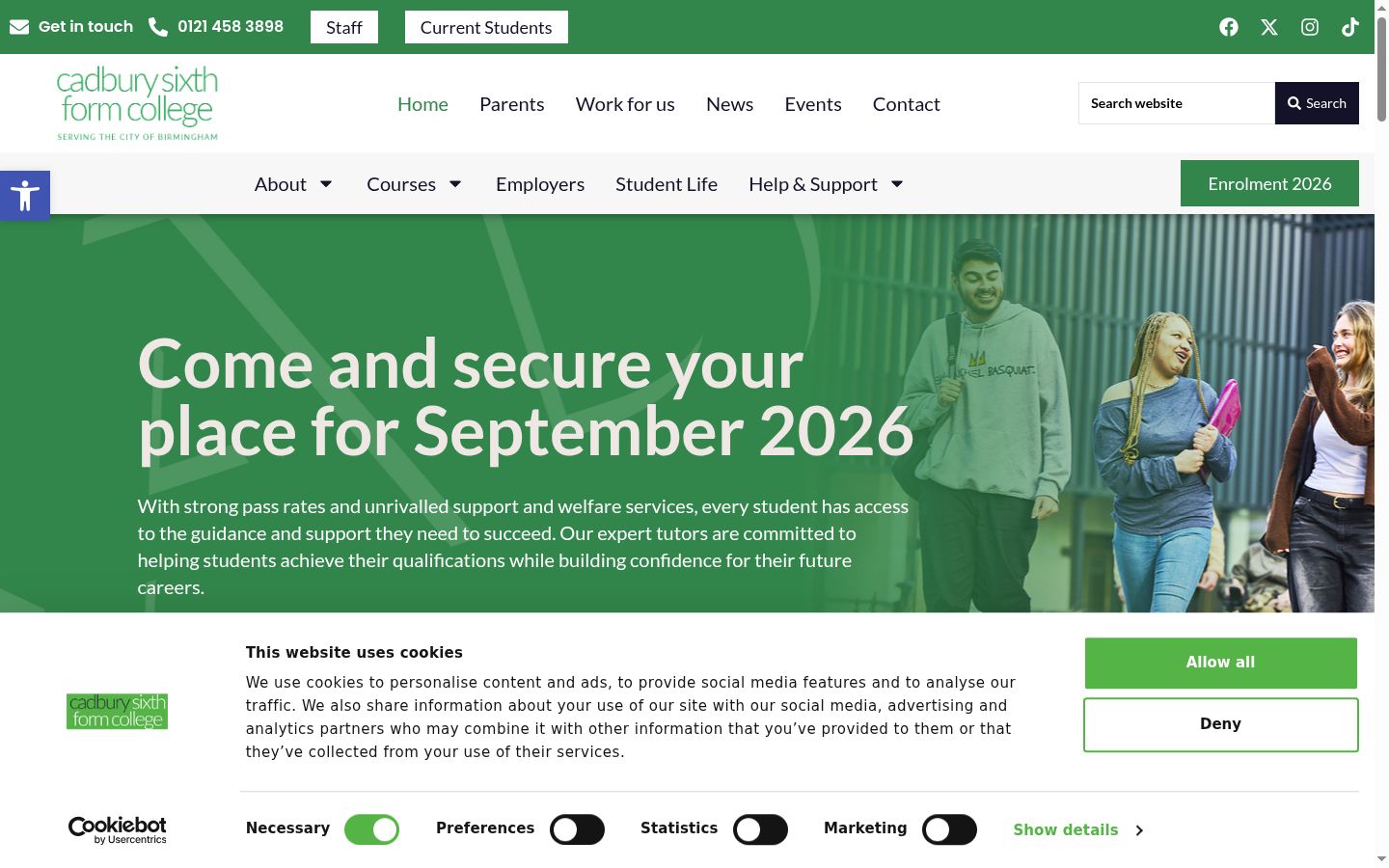 Screenshot of the consent banner shown before any interaction