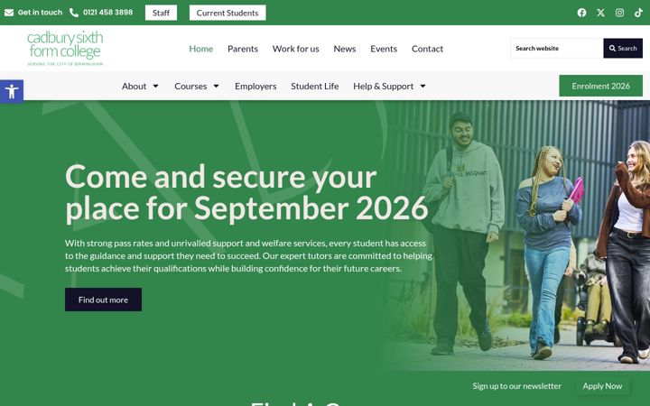 Screenshot of cadcol.ac.uk