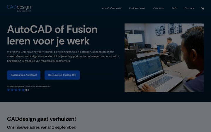 Screenshot of caddesign.nl