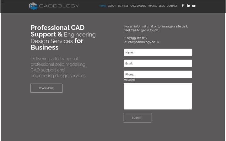 Screenshot of caddology.co.uk