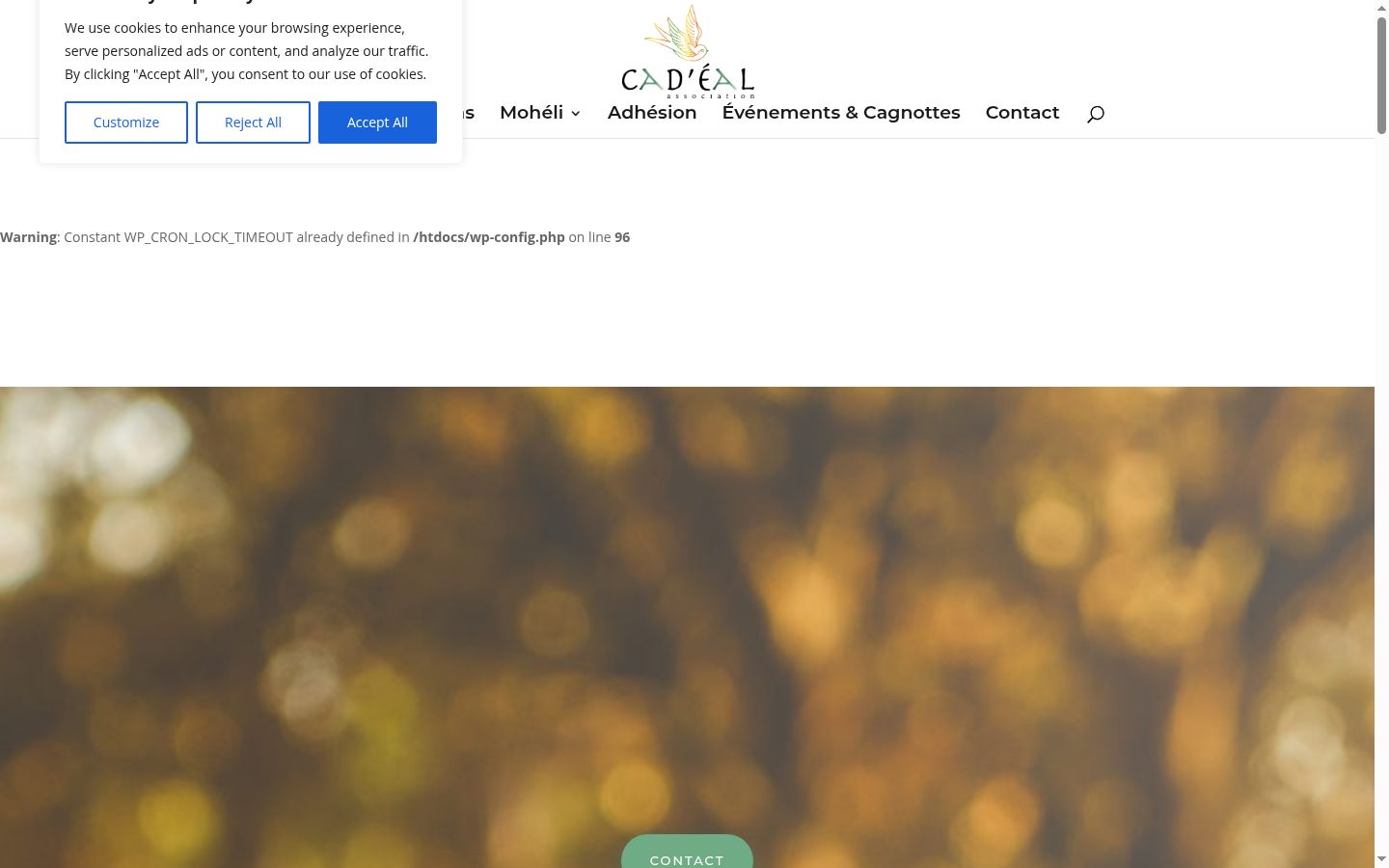 Screenshot del banner di consenso mostrato prima di qualsiasi interazione