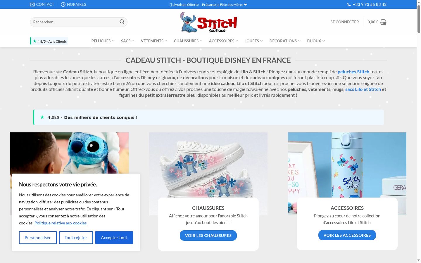 Screenshot del banner di consenso mostrato prima di qualsiasi interazione