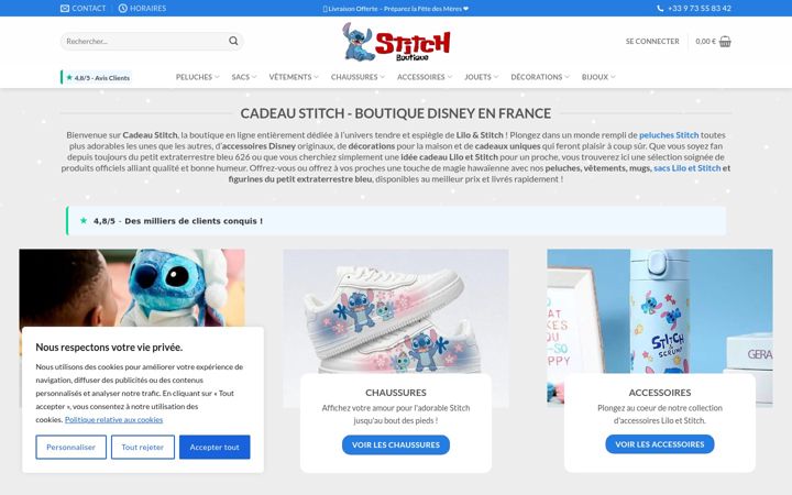 Screenshot of cadeau-stitch.com
