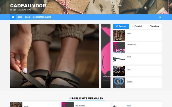 Screenshot stránky cadeau-voor.be