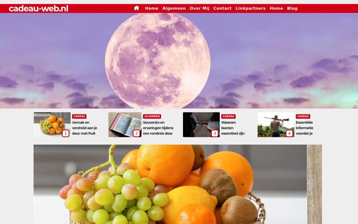 Skärmbild av cadeau-web.nl