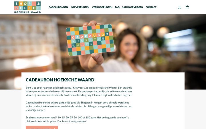 Skärmbild av cadeaubonhoekschewaard.nl