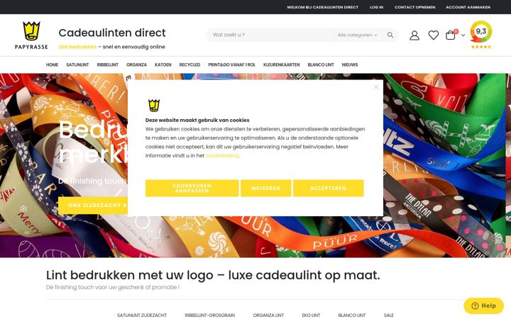 Екранна снимка на cadeaulint.eu