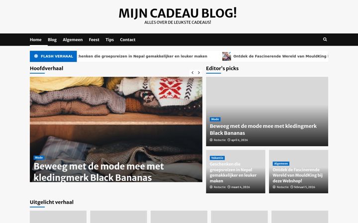 Captura de ecrã de cadeaumasters.nl
