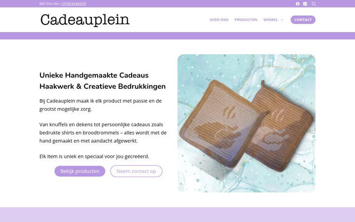 Screenshot του cadeauplein.nl