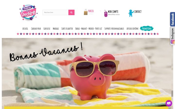 Screenshot von cadeauquidechire.fr