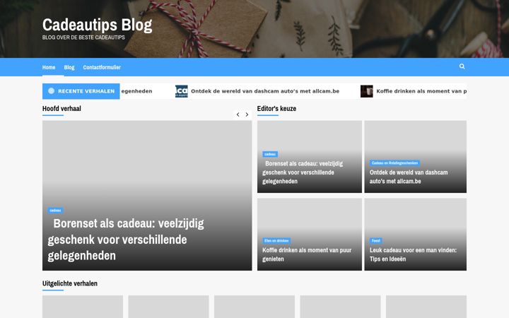 Screenshot stránky cadeautipsblog.be