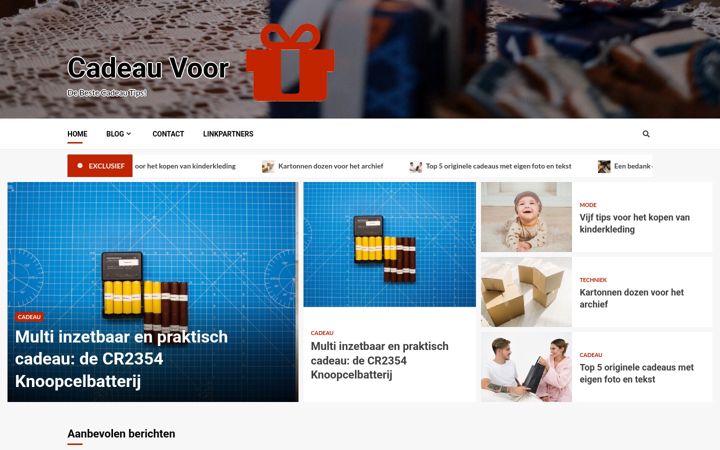 Screenshot stránky cadeauvoor.be