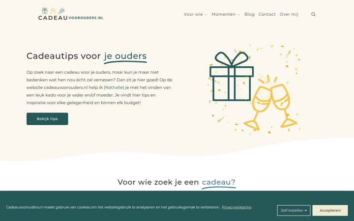 Capture d'écran de cadeauvoorouders.nl