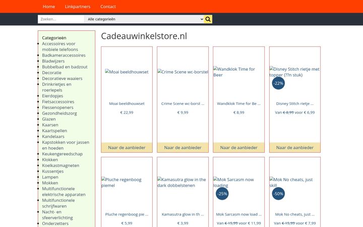 Screenshot of cadeauwinkel-store.nl