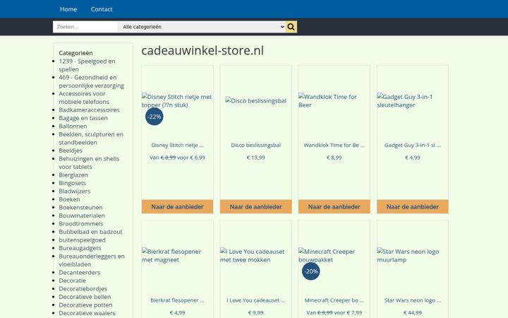Screenshot of cadeauwinkelstore.nl