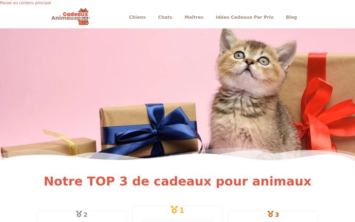Zrzut ekranu cadeaux-animaux.fr