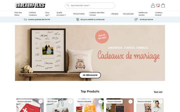 Zrzut ekranu cadeauxfolies.ch