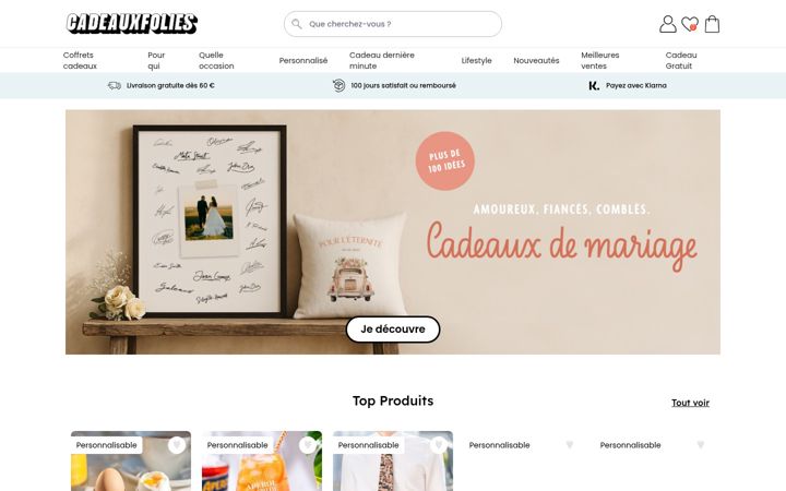 Zrzut ekranu cadeauxfolies.fr