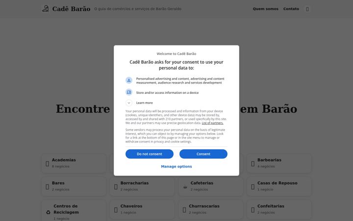 Képernyőkép: cadebarao.com.br