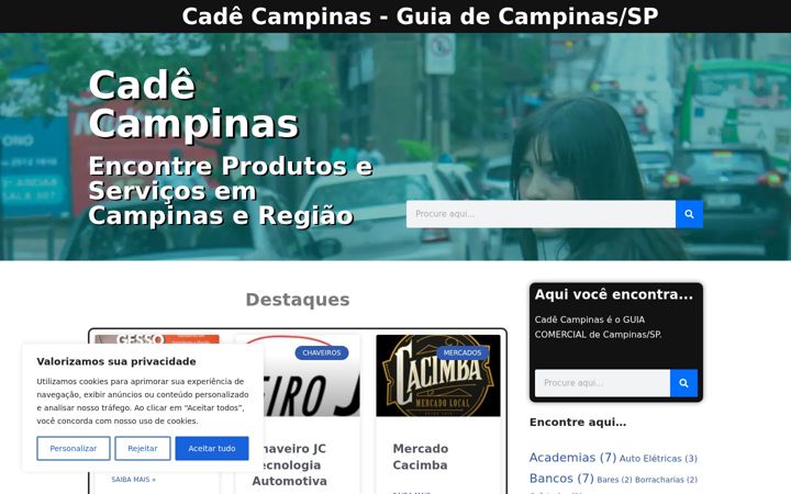 Zrzut ekranu cadecampinas.com.br