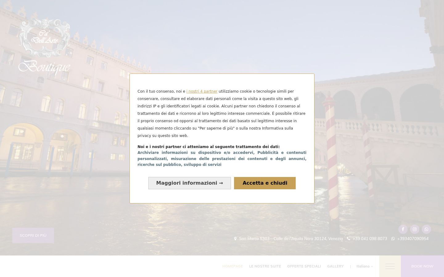 Screenshot tal-banner tal-kunsens muri qabel kwalunkwe interazzjoni