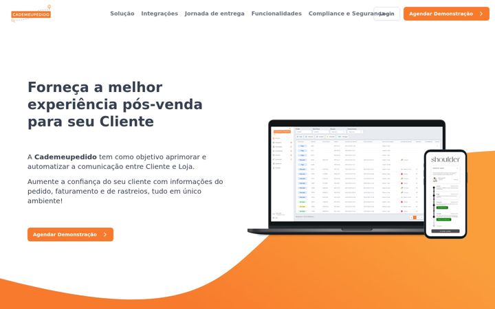 Screenshot of cademeupedido.com.br