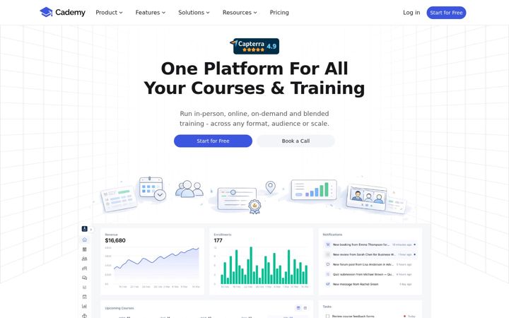 Screenshot of cademy.co.uk