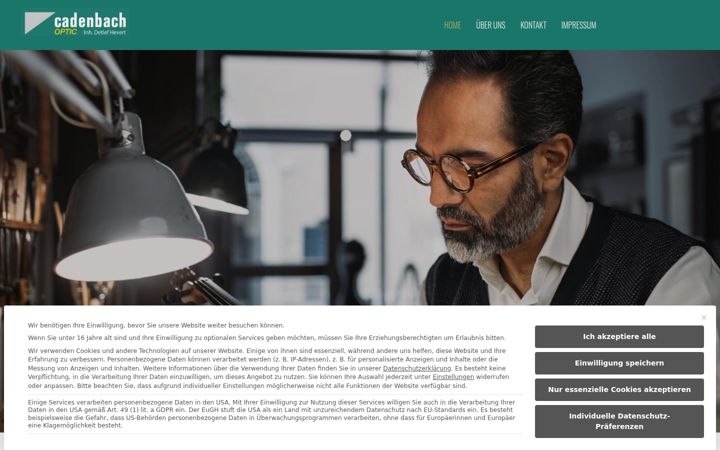 Screenshot of cadenbach-optic.de