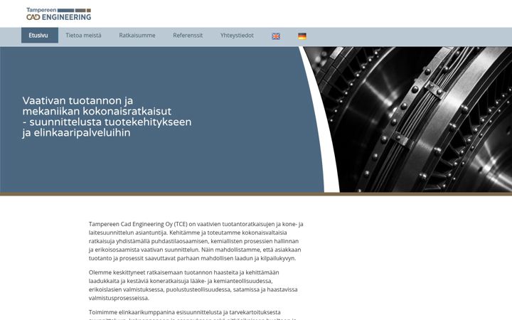 Screenshot of cadengineering.fi