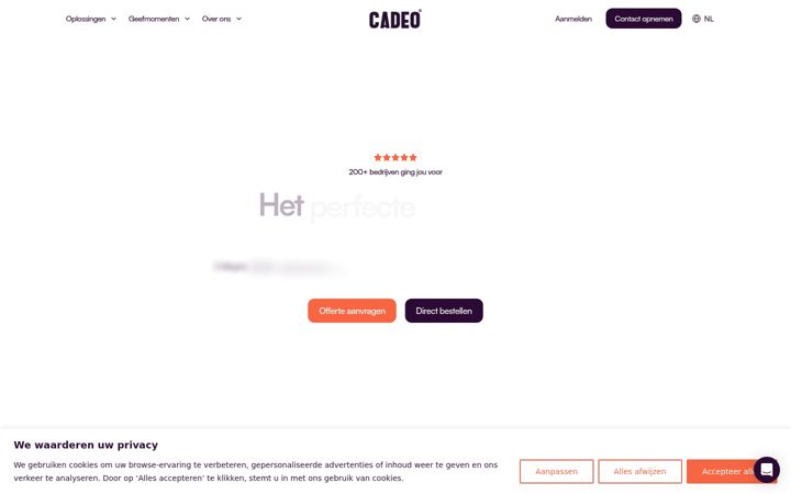 Capture d'écran de cadeo.nl
