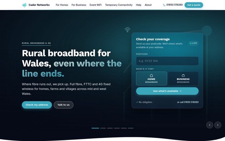 Ekrānuzņēmums no cadernetworks.co.uk