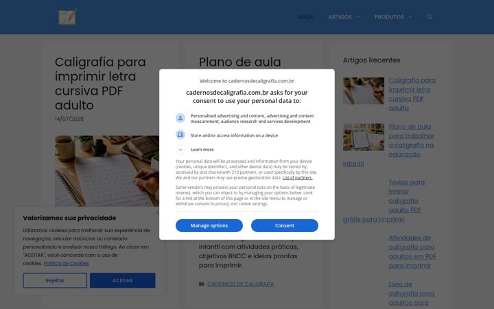 Képernyőkép: cadernosdecaligrafia.com.br