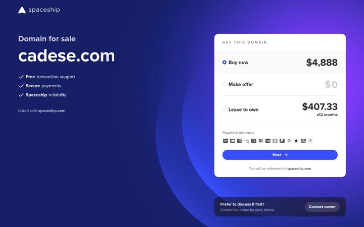 Screenshot of cadese.com