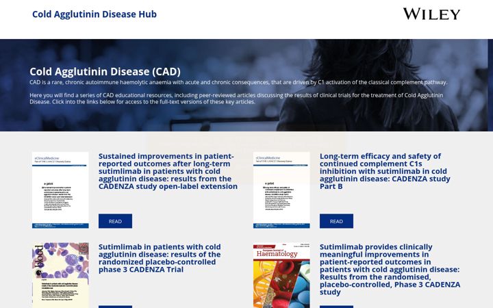 Screenshot of cadhub.wiley.com