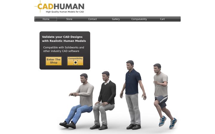 Screenshot of cadhuman.com