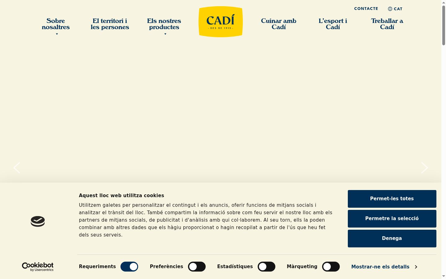Captură de ecran a bannerului de consimțământ afișat înainte de orice interacțiune