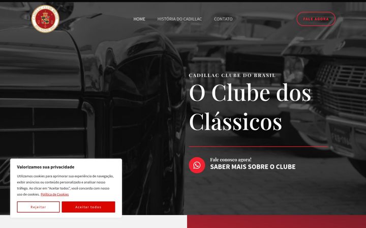Screenshot του cadillacclubedobrasil.com.br