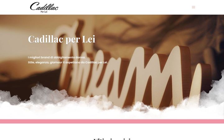 Kuvakaappaus sivustosta cadillacperlei.it