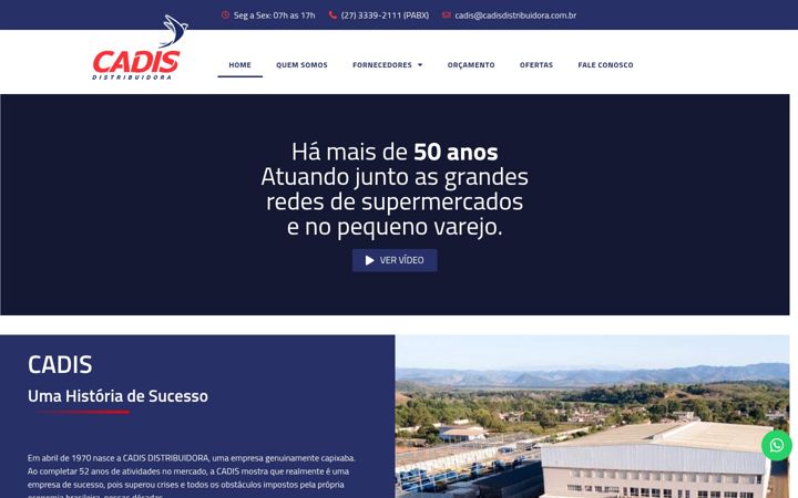 Screenshot του cadisdistribuidora.com.br