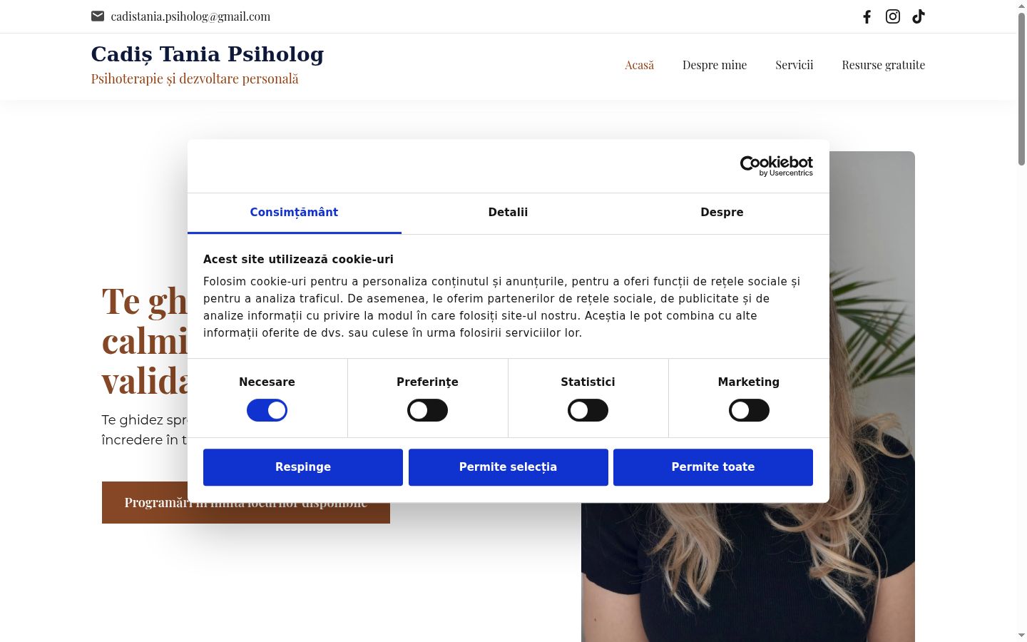 Screenshot des Einwilligungsbanners vor jeglicher Interaktion